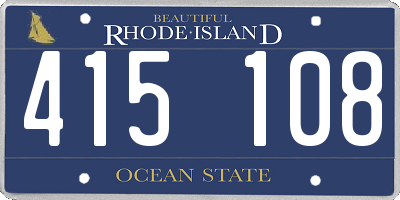 RI license plate 415108