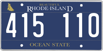 RI license plate 415110