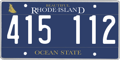 RI license plate 415112