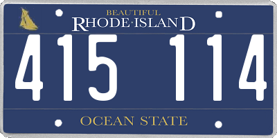 RI license plate 415114