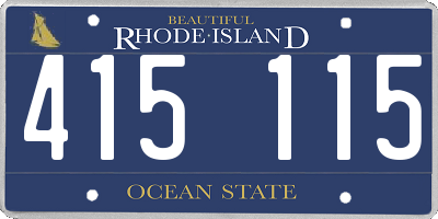 RI license plate 415115