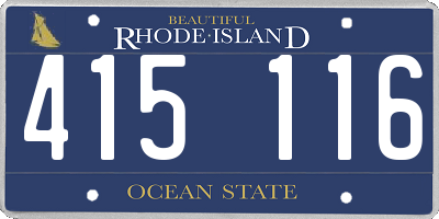 RI license plate 415116