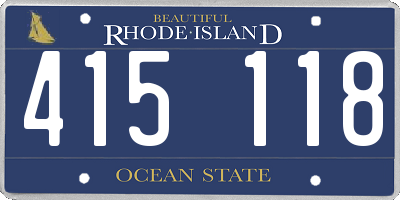 RI license plate 415118