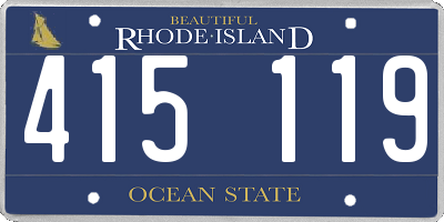 RI license plate 415119