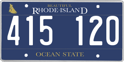 RI license plate 415120