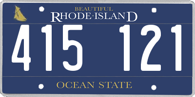 RI license plate 415121