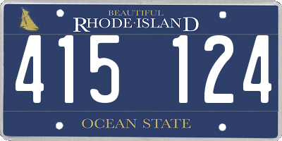 RI license plate 415124