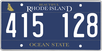 RI license plate 415128