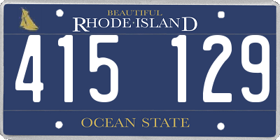 RI license plate 415129