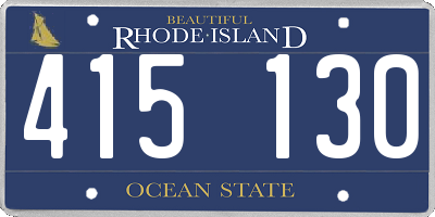 RI license plate 415130