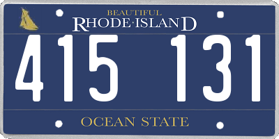 RI license plate 415131