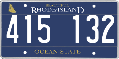 RI license plate 415132
