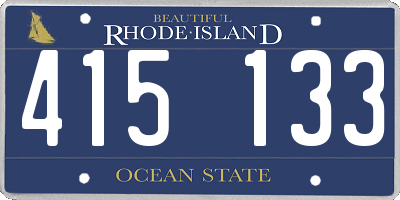 RI license plate 415133