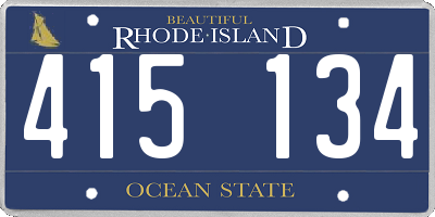 RI license plate 415134