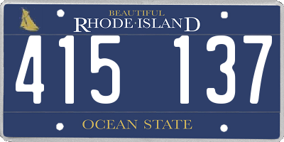 RI license plate 415137