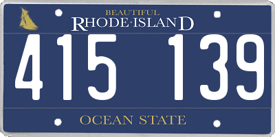 RI license plate 415139