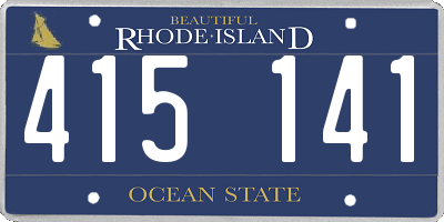 RI license plate 415141