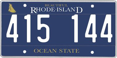 RI license plate 415144