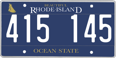 RI license plate 415145