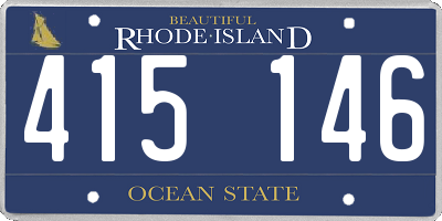RI license plate 415146