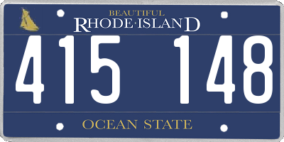RI license plate 415148
