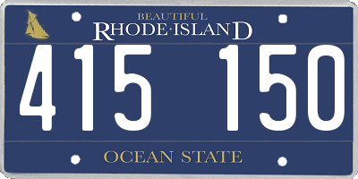 RI license plate 415150