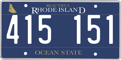 RI license plate 415151