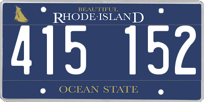 RI license plate 415152