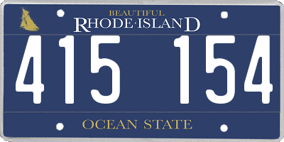 RI license plate 415154