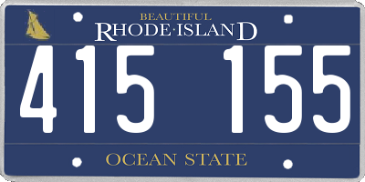 RI license plate 415155