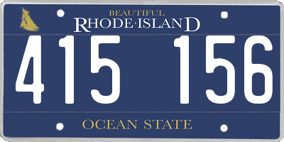 RI license plate 415156