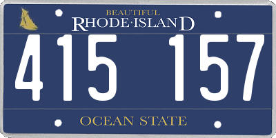 RI license plate 415157