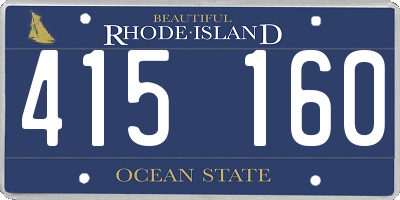 RI license plate 415160