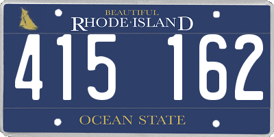 RI license plate 415162