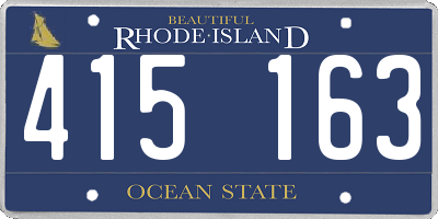 RI license plate 415163