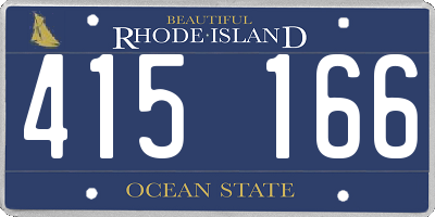 RI license plate 415166
