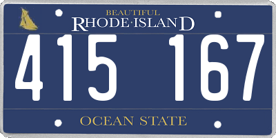 RI license plate 415167