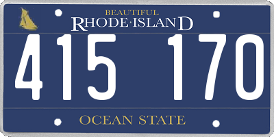 RI license plate 415170