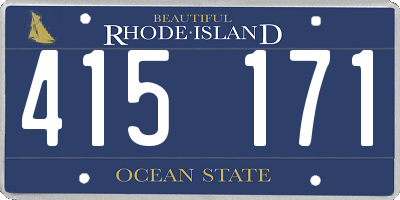 RI license plate 415171