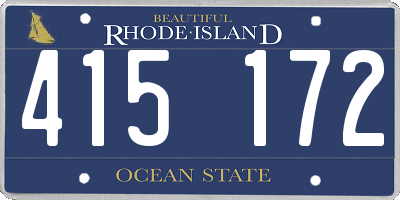 RI license plate 415172
