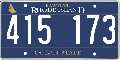 RI license plate 415173