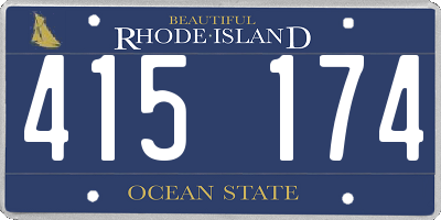 RI license plate 415174