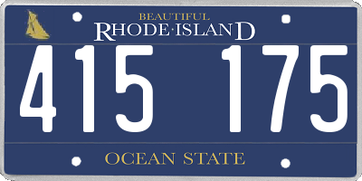 RI license plate 415175