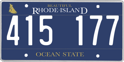 RI license plate 415177