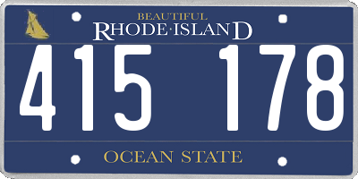 RI license plate 415178