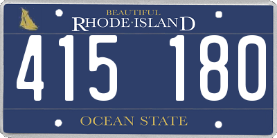 RI license plate 415180