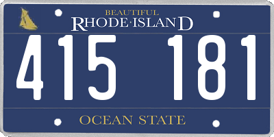RI license plate 415181