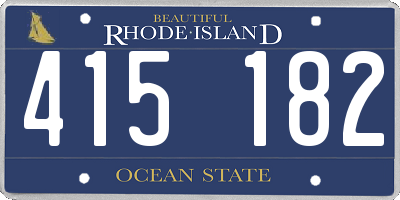RI license plate 415182