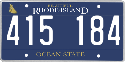 RI license plate 415184