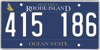 RI license plate 415186